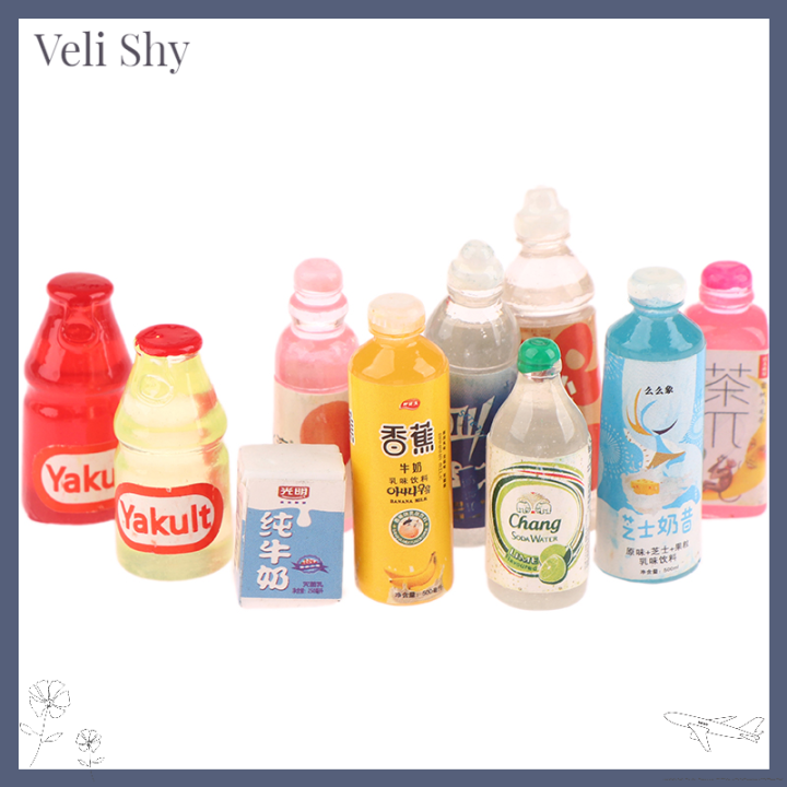 veli-shy-อุปกรณ์เสริมบ้านตุ๊กตานวัตกรรม5ชิ้นขวดไวน์จำลองเรซิ่นซูเปอร์มาร์เก็ตขวดเครื่องดื่มของเล่นแบบจำลอง-diy