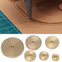 Leather Craft Tools 6 Pieces Leather Brass Space Set DIY Round Line Marking Hand Craft Tools