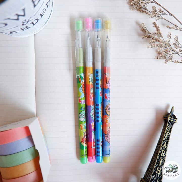 ดินสอต่อไส้-4แท่ง-5588-dt-ลายการ์ตููน-หลากสีสัน