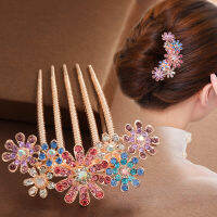 Fashion Crystal Diamond Hair Accessories Hair Insert Luxury Rhinestone Plate Hair Comb Elegant Hair Comb Hairpin