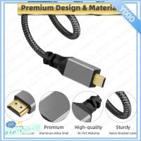 YIXIO Micro HDMI เป็น HDMI สาย HDMI ชนิด D ร่างกายด้ายถัก ความละเอียดสูง สายเคเบิลวิดีโอ แบบพกพาได้ หลายขนาด สายส่งข้อมูล กล้องถ่ายรูปสำหรับกล้อง