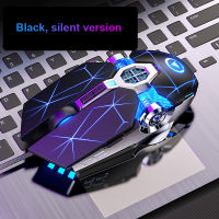 Wireless Gaming Gaming Mouse 7 Button 1600 DPI Ergonomic Optical Mouse Rechargeable With RGB Light USB Receiver For PC Laptop