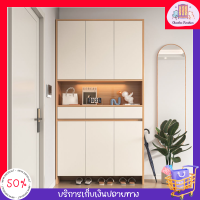 ตู้เก็บของ ตู้โชว์ ตู้รองเท้าในบ้าน ชั้นวางของ ไม้ Shoe cabinet สไตล์โมเดิร์น แข็งแรง เก็บรองเท้าได้หลายคู่ พร้อมส่งในไทย