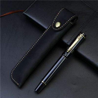 ZZOOI Personalized custom Fountain Pen Exquisite Leather Pen case Birthday gift high-end pen Luxury iridium nib without ink