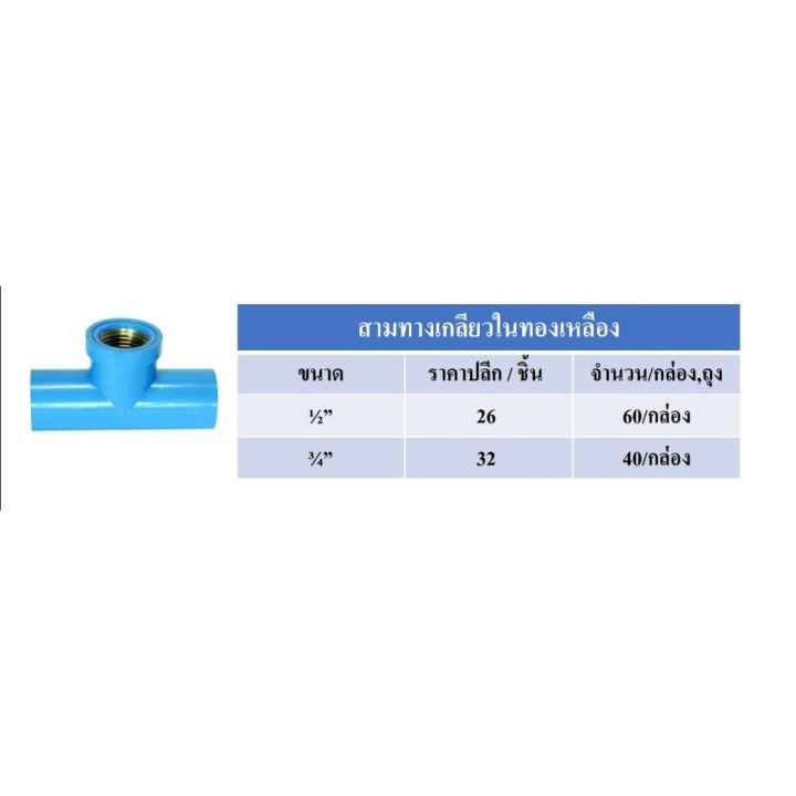 สามทางเกลียวในทองเหลือง-pvc-ขนาด-1-2-และ-3-4-ถูกสุดจากโรงงาน-made-in-thailand