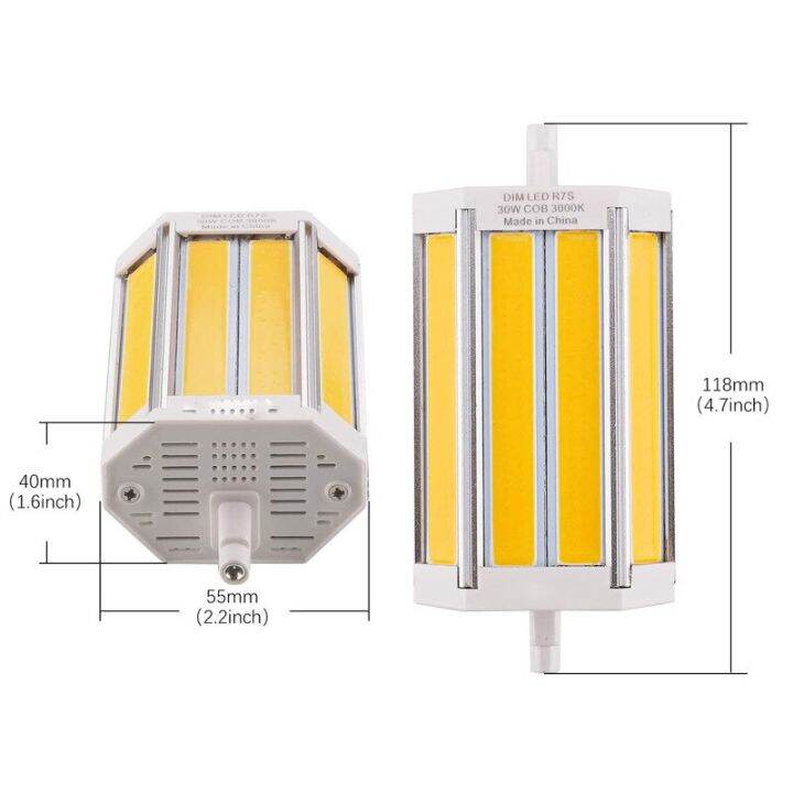 ไฟ-led-ลดแสงได้ไฟ-r7s-118มม-30w-หลอดโคมไฟ-r7s-ไม่มีพัดลม-j118เปลี่ยนหลอดฮาโลเจน300w-110-240v