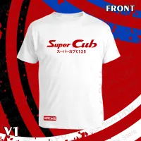 เสื้อยืด คอกลม แขนสั้น  Super cub 125  สกรีน Flex pu  ขอบสวย คมชัด ผ้า cotton 100%