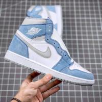 2023 Hot Sale [Original✅] ΝΙΚΕ A J 1 Washed Blue North Carolina Blue High-Top Basketball Shoes Mens and Womens Sports Shoes {Free Shipping}