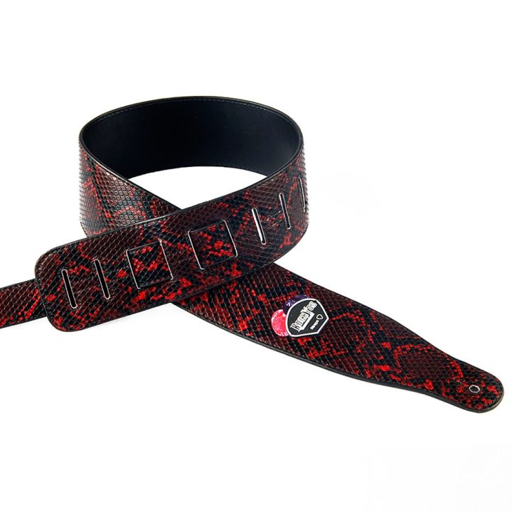 snake-pattern-high-quality-soft-leather-guitar-strap-free-guitar-picks-acoustic-electric-bass-strap-guitar-accessories