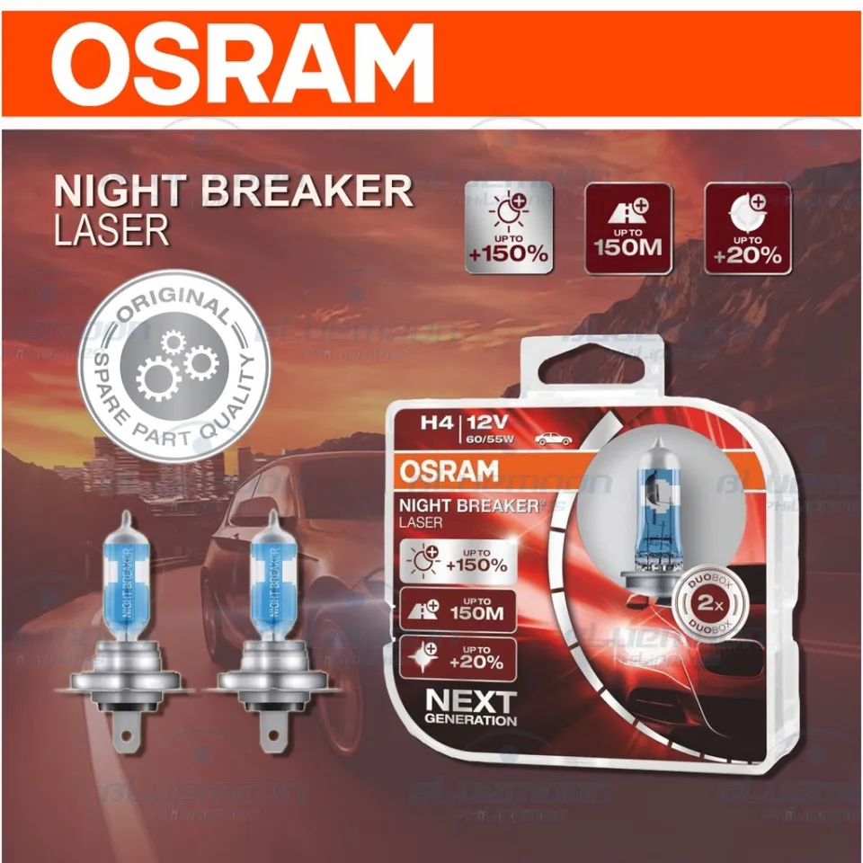 Osram Night Breaker Laser Next Generation H4 Nightbreaker 60/55w Car  Headlight Bulb Halogen