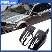 WDPlanet ขอบฝาปิดกระจกมองข้างมองหลัง2ชิ้นสำหรับ Mercedes-Benz C Class C200