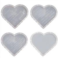 Heart Coaster Mold Heart Coaster Mold for Resin Art Flexible Deep Resin Moulds DIY Craft Cup Mat Moulds Heart Shape for DIY Wedding Flowers Anniversary Valentine Decor upgrade