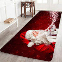 60X180ซม. Christmas Kitchen Mat สี่เหลี่ยมผืนผ้า Entrance พรมเช็ดเท้าห้องโถงห้องนอนหน้าแรกตกแต่งห้องนั่งเล่นพรมห้องน้ำ Rugs