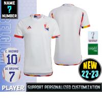 （Can Customizable）Belgium away 22-23  players  white football jersey（Adult and Childrens Sizes）