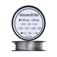 Nichrome 80สายวัด32 Awg ลวดต้านทานสแตนเลส0.2มม. 100ft ใช้ฉนวนกันความร้อนสูง/ความร้อนได้ยาวนาน