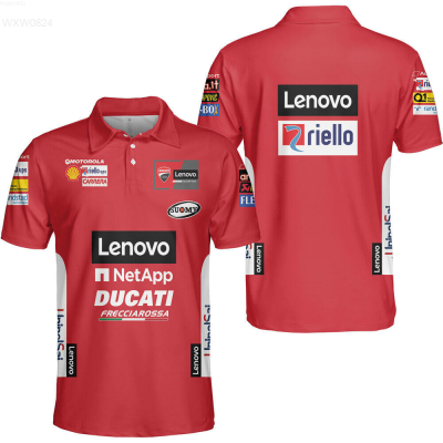 2023 NEW STYLE-Ducati Summer Lenovo Logo Moto GP Best Gift For Mens Red Polo Shirt Size S-5XL(FREE CUSTOM NAME LOGO){Significant} high-quality