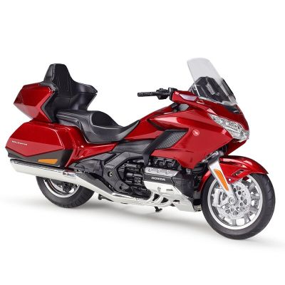 คอลเลกชันของขวัญหุ่นอัลลอยรุ่นรถมอเตอร์ไซค์1:12 Honda Gold Wing ของเล่นสำหรับแข่งขันจิ๋วที่จักรยานยนต์