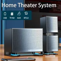 2022 LED Computer Combination Speakers AUX USB Wired Wireless Bluetooth Audio System Home Theater Surround SoundBar for PC TV