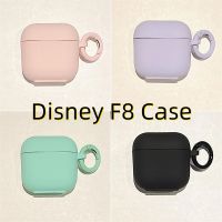 READY STOCK! For Disney F8 Case Simple Macaron Color for Disney F8 Casing Soft Earphone Case Cover