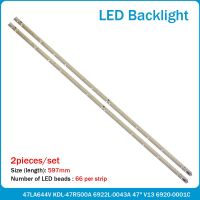 2 PCS 66LED 597มม.LED Backlight สำหรับ47LA644V KDL-47R500A 6922L-0043A 0065A 47 "V13 6920-0001C 6916L1009A 6916L1009B