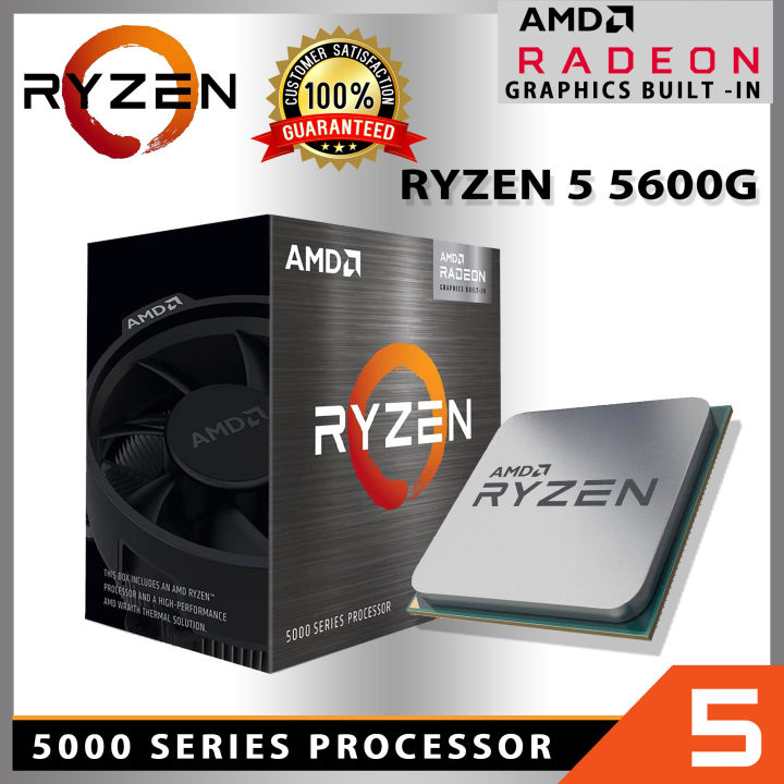 AMD Ryzen 5 5600G with Radeon Graphics 6 Core, 12 Thread Processor ...