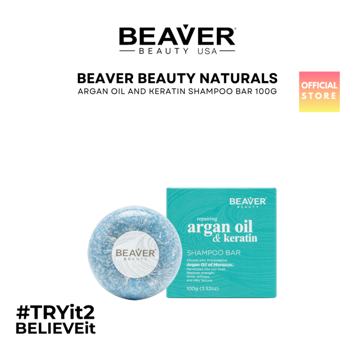 Beaver Beauty Naturals Argan Oil and Keratin Shampoo Bar 100g Lazada PH