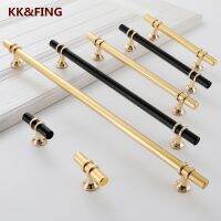 ✈ KK FING Cabinet Wardrobe Door Golden Handles Lengthen Light Luxury Black Bathroom Cabinet Handle Drawer Shoe Cabinet Knobs