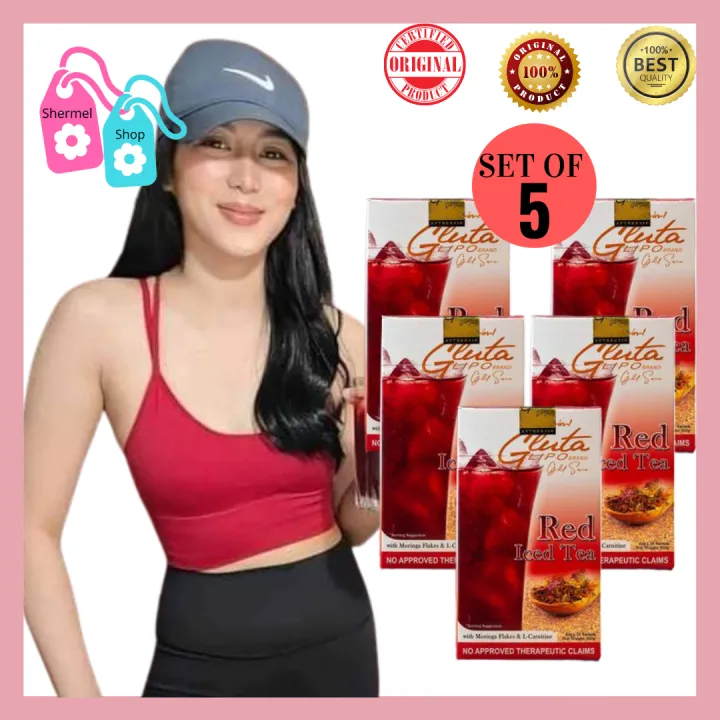 Shermel Shop Set of 5 Gluta Lipo Red Iced Tea Original Slimming and