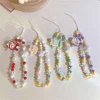 ◎┇✻ Korean Cute Charm Multicolor Resin Bear Star Phone Chains For iPhone Women Telephone Jewelry Strap Beaded Lanyard Hanging Cord