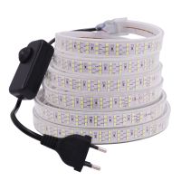 ■ Super Bright 276Leds/m SMD 2835 220V LED Strip Lamp Waterproof Three Row LED Tape Rope Flexible LED Light Outdoor Decoration