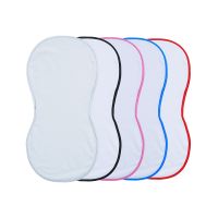 【CW】 5pcs Sublimation Baby Burp Bibs Infant Cloths Blank Soft Cotton Layers Absorbent Newborn