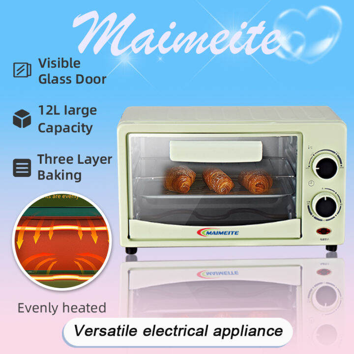 MAIMEITE Oven Toaster for Baking With Timer DoubleDeck 12L Knob