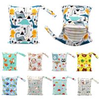 hot！【DT】◄  20x25cm Baby Diaper Cartoon Print Wet Dry Nappy Handbag Stroller Carry Pack Outdoor Storage