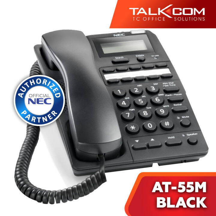 NEC AT-55M TEL Caller ID Single Line Display Telephone (Black) | Lazada