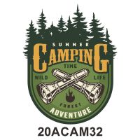 อาร์มรีด ลาย camping งานดี ตัวรีด ติด เสื้อ