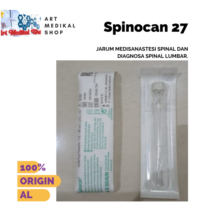 Spinocan 27 B Braun / Spinocan 27G / Spinal Needle 27 | Lazada Indonesia