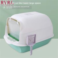 【YF】 Cat Litter Basin Full Closed Plastic Box Anti Splash Toilet Indoor Odor Proof Clean Sand Bedpan Pets Supplies