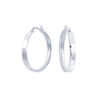 Silver thai 3mm x 29mm Classic hoop earrings ต่างหูห่วงลายคลาสสิกขนาด 3mm x 29mm เงินแท้925