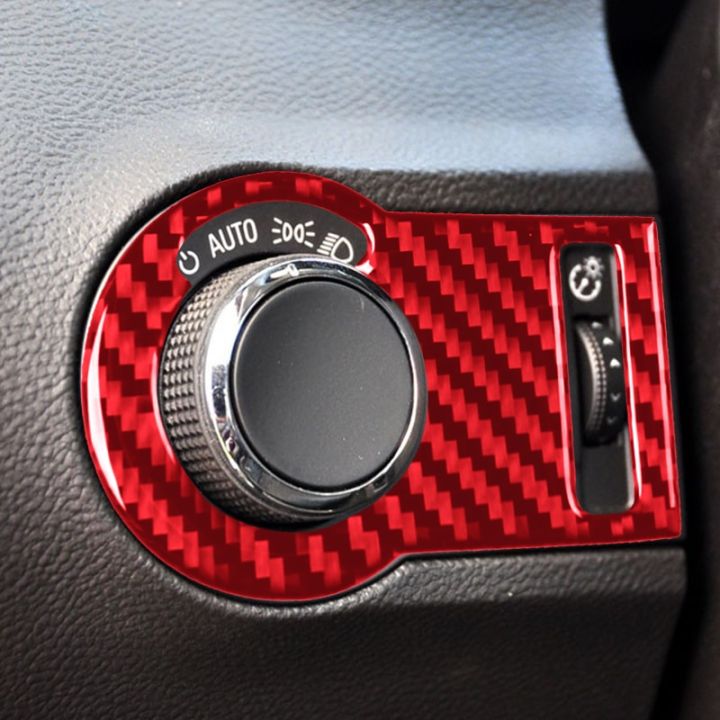 สติกเกอร์ตกแต่งแผงควบคุมไฟหน้ารถสำหรับ-chevrolet-camaro-2010-2015อุปกรณ์ตกแต่งรถยนต์คาร์บอนไฟเบอร์