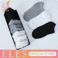 ELES แฟชั่นผู้หญิง เรือ ลื่นที่มองไม่เห็น No Show Non Slip Liner Low Cut Soft Breathable Cotton Short Socks