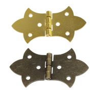 2pcs Bronze Gold Mini Wooden Box Hinge Zinc Alloy Cabinet Hardware Antique hinges for Jewelry Gift Wine case with Screw