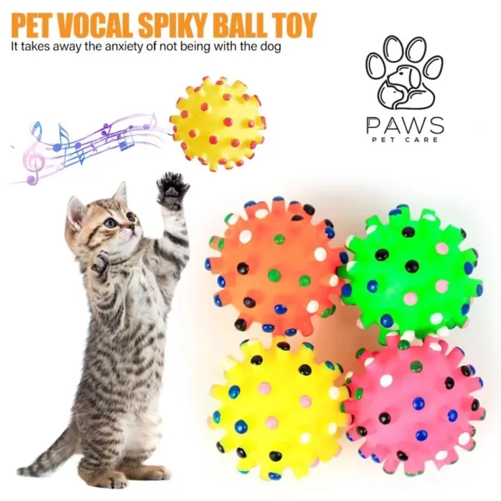 Pet Dog Puppy Rubber Chews Thorn ball Squeaky Sound Toy Lazada PH