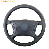 Hand-Stitched Black Artificial Leather Car Steering Wheel Cover for BMW E46 318i 325i E39 E53 X5 Car Styling