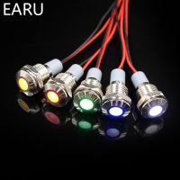 DIY MINI 10mm Waterproof IP67 LED Metal Indicator Light Signal Lamp Pilot Wire 5V 12V 24V 220V Machine Boat Car PC Working Power  Power Points  Switch