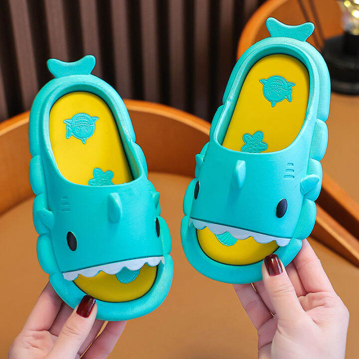 24-35 Baby Shark Sliper Shoes Kids Boy Girl Sandals Casual Slippers ...