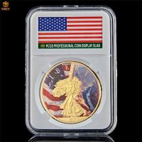 2017 US Grand Canyon Geological National Park USA Statue of Liberty Gold Token Challenge Souvenir Coin W/PCCB Holder