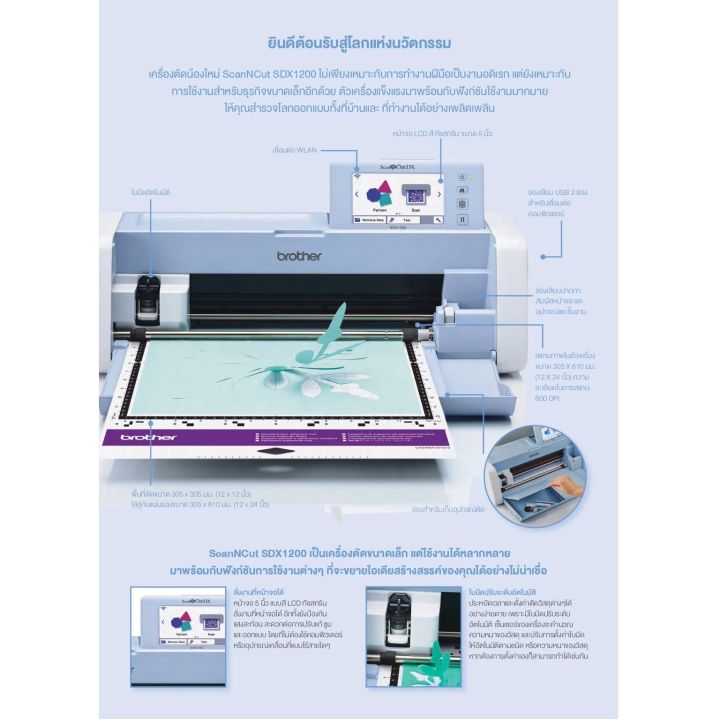 เครื่องสแกนแอนด์คัท-brother-scanncut-sdx1200