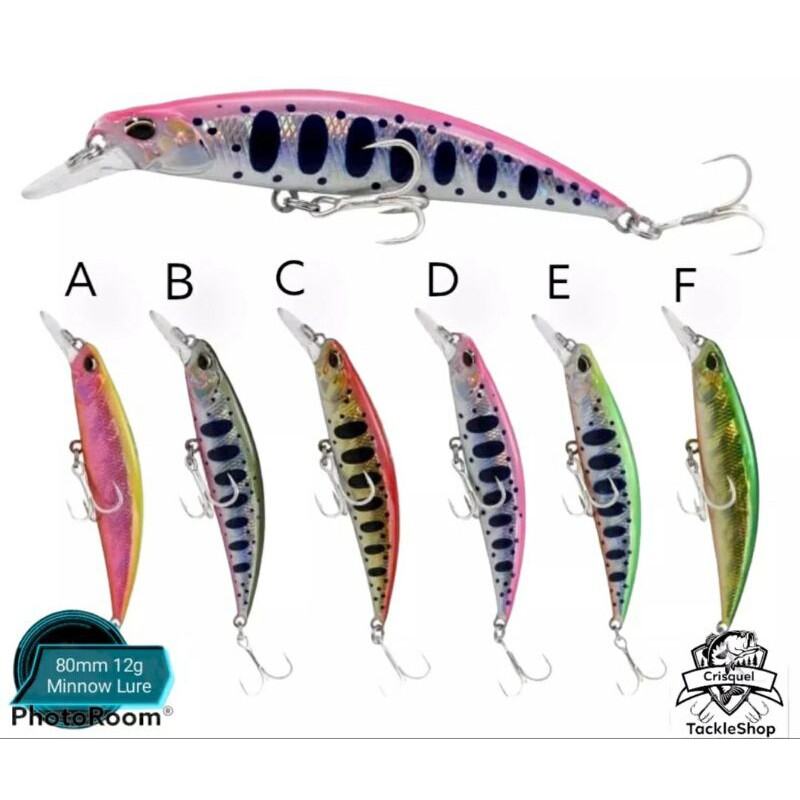 5pcs/lot 10.4g 7cm Crankbaits Minnows Hard Fishing Lures Noctilucent w/ PVC Box 