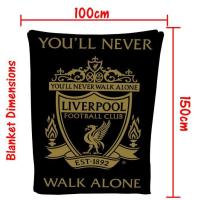 Liverpool logo  3D blank 40 * 60inch flannel material is soft and comfortable