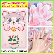 COMBO 5 Gói Chứa 10 Miếng Mặt Nạ Tay Niacinamide Hand Mask Hình Mèo Dễ